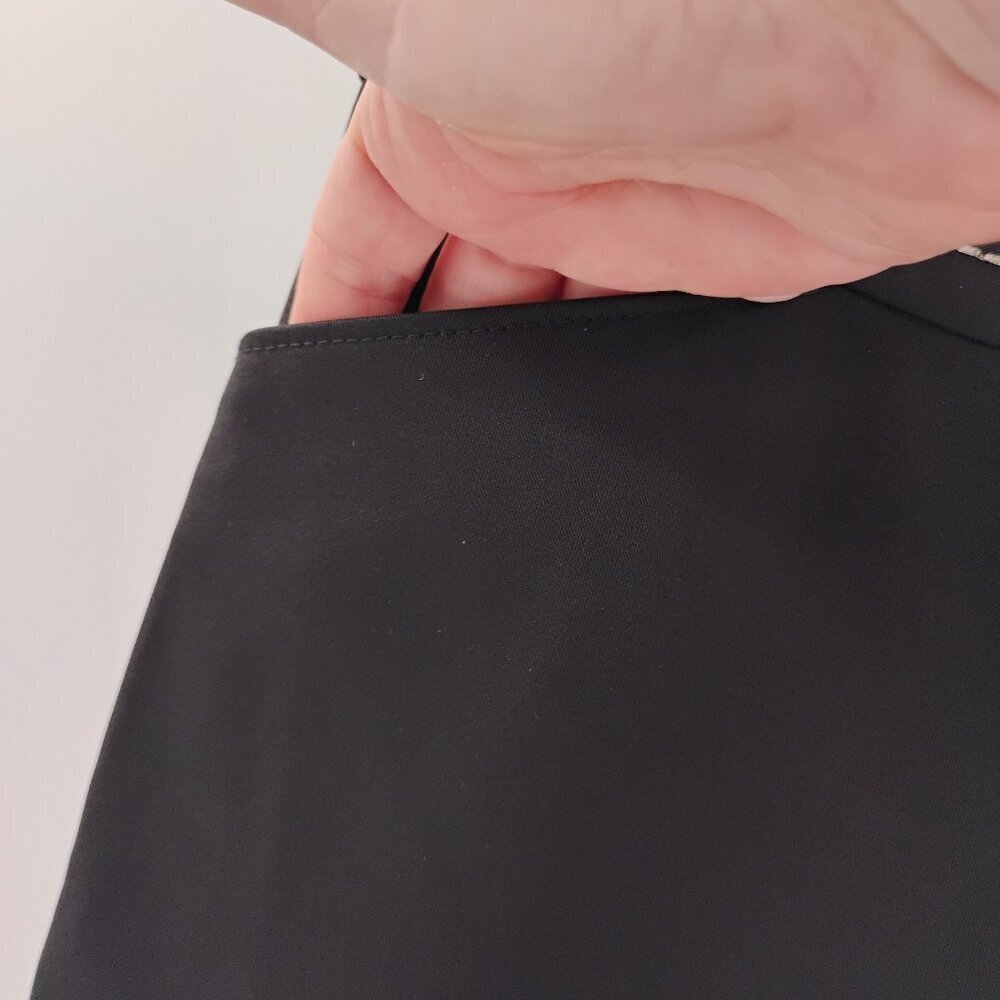 black womens dress pants straight‎ cut chanel brand sz10 with silver thread - Picture 10 of 13